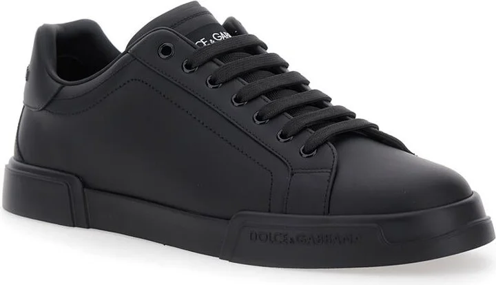'Portofino Light' Black Sneakers With Logo Patch On The Tongue And Tonal Logo Lettering On The Heel In Leather Man - Image 2