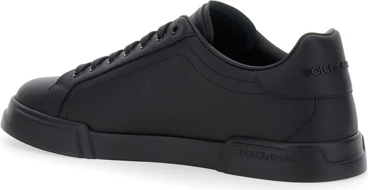 'Portofino Light' Black Sneakers With Logo Patch On The Tongue And Tonal Logo Lettering On The Heel In Leather Man - Image 3
