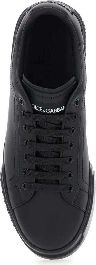 'Portofino Light' Black Sneakers With Logo Patch On The Tongue And Tonal Logo Lettering On The Heel In Leather Man - Image 4
