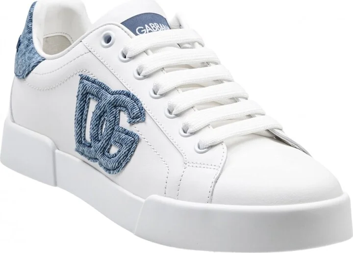 Portofino Light In Leather White And Light Blue - Image 2