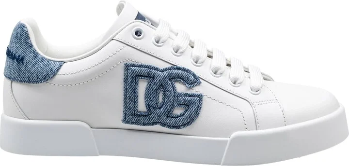 Portofino Light In Leather White And Light Blue