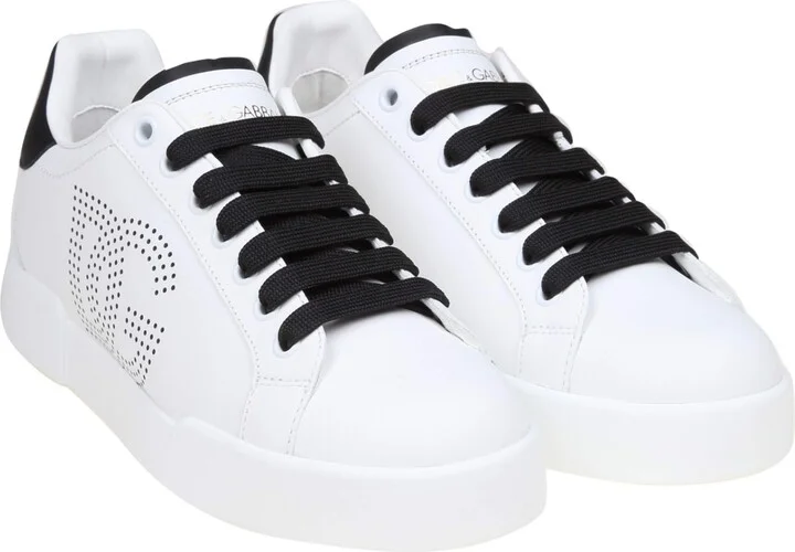 Portofino Light Sneakers In Black And White Leather - Image 3