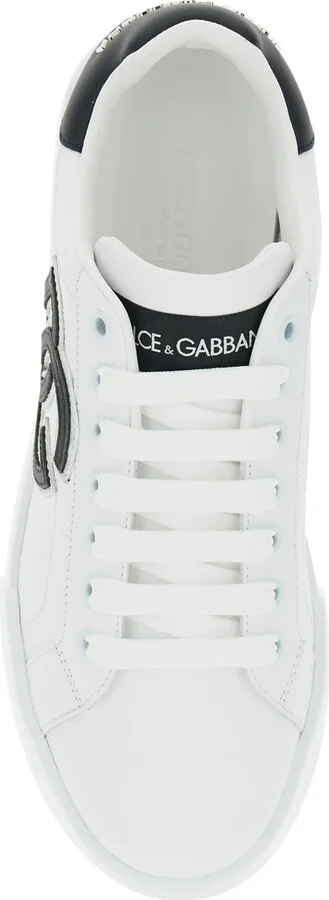 'portofino Light' White Sneakers With Embroidered Logo On The Side And Logo Patch On The Tongue In Leather Woman - Image 4
