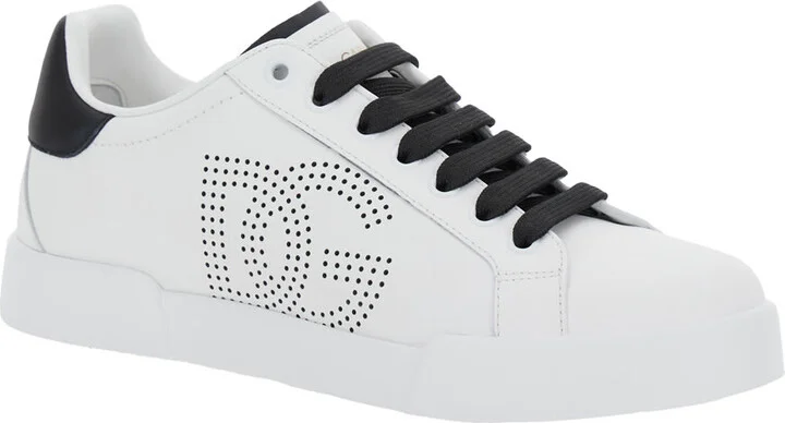 'portofino Light' White Sneakers With Perforated Logo On The Side And Logo Patch On The Tongue In Leather Woman - Image 2
