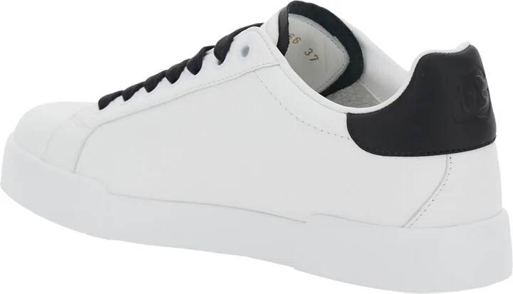 'portofino Light' White Sneakers With Perforated Logo On The Side And Logo Patch On The Tongue In Leather Woman - Image 3