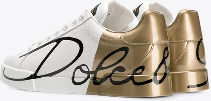 Portofino Logo Print Leather Sneakers - Image 2