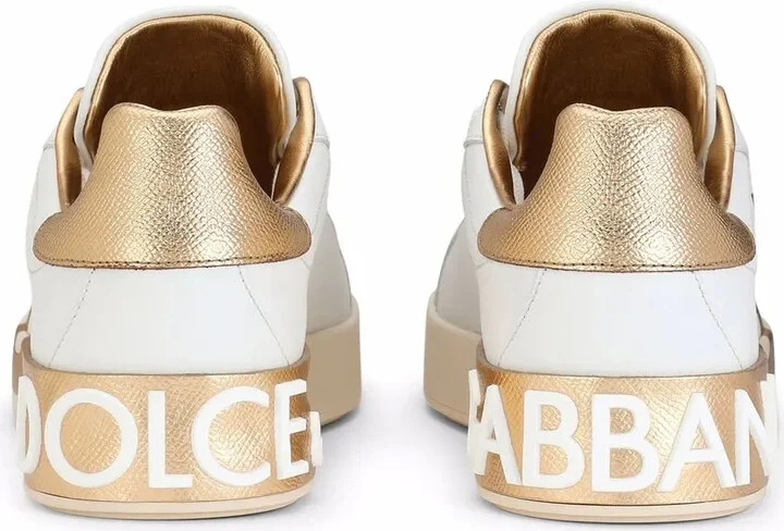 Portofino logo-print leather sneakers - Image 3