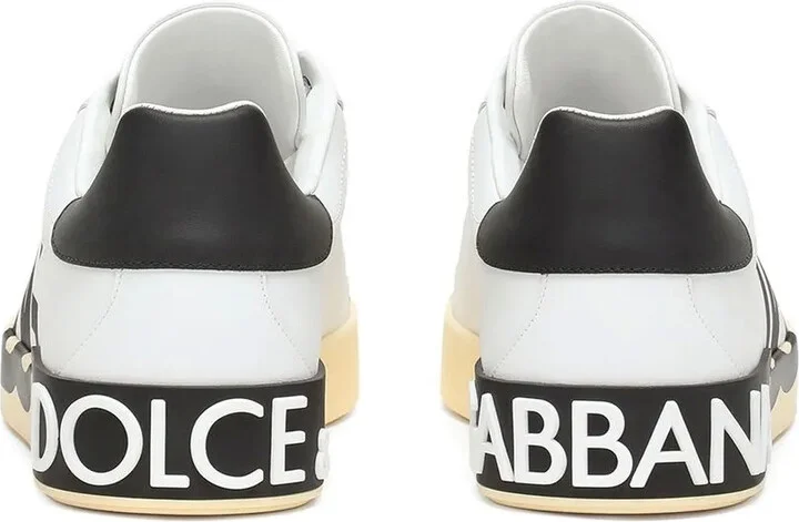 Portofino logo-print leather sneakers - Image 3