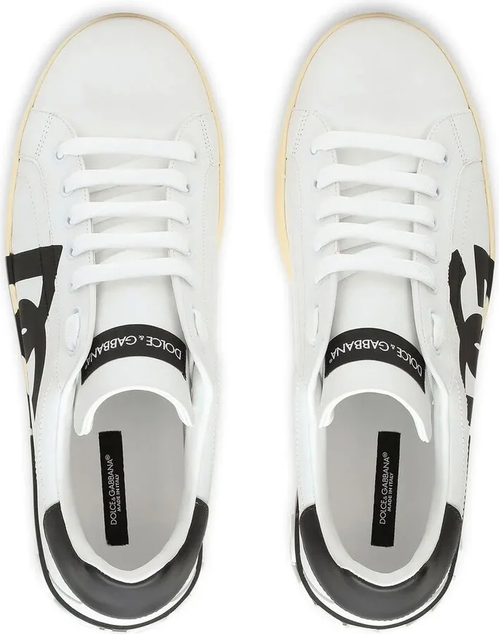 Portofino logo-print leather sneakers - Image 4