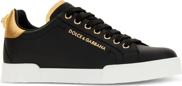 Portofino logo-tag leather sneakers - Image 2