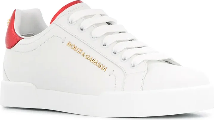 Portofino logo-tag leather sneakers - Image 2