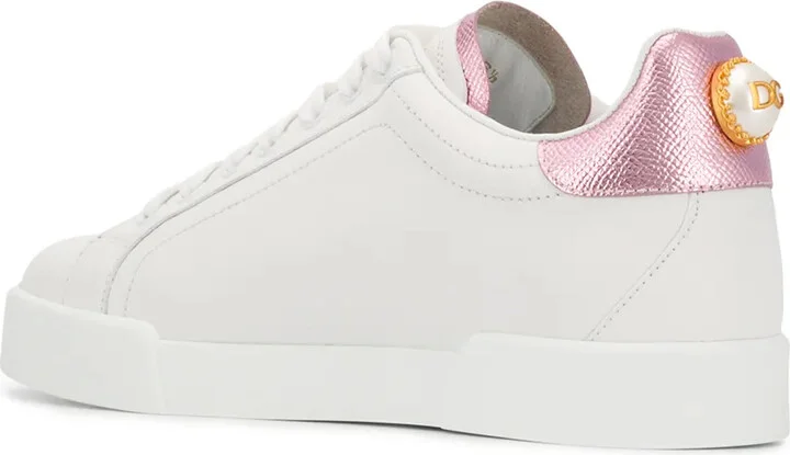Portofino logo-tag leather sneakers - Image 3