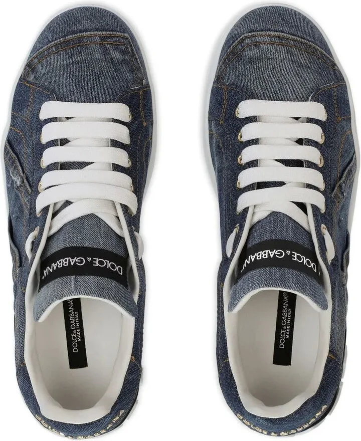 Portofino logo-tag leather sneakers - Image 4