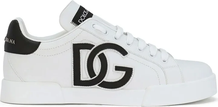 Portofino logo-tag leather sneakers