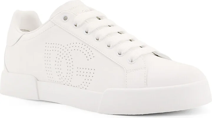 Portofino Low-top Leather Sneakers With Lateral Monogram - Image 2