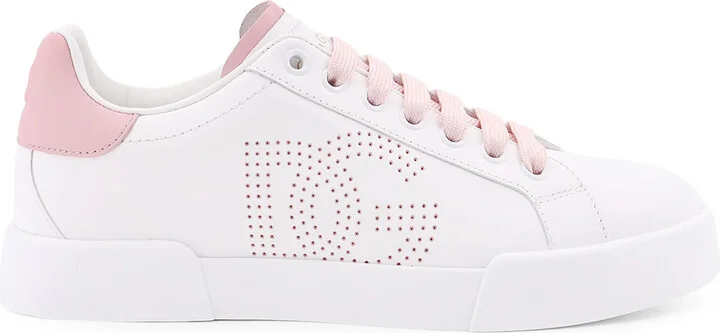 Portofino Low-top Leather Sneakers With Lateral Monogram