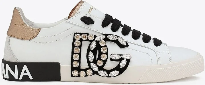 Portofino Low-Top Sneakers with Embellished DG Logo