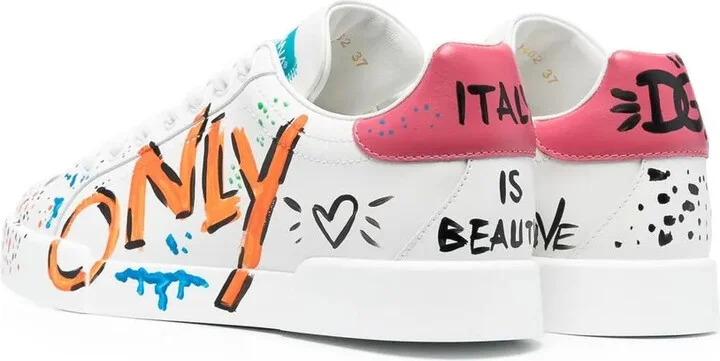Portofino painted leather sneakers - Image 3