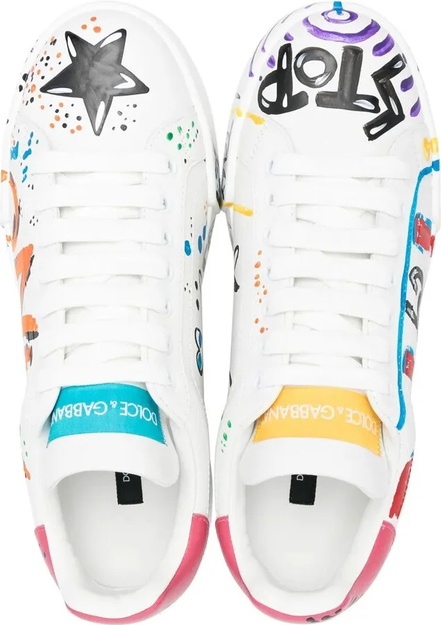 Portofino painted leather sneakers - Image 4