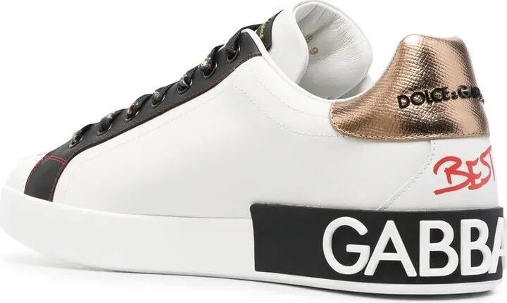 Portofino patch-detail leather sneakers - Image 3