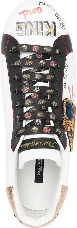 Portofino patch-detail leather sneakers - Image 4