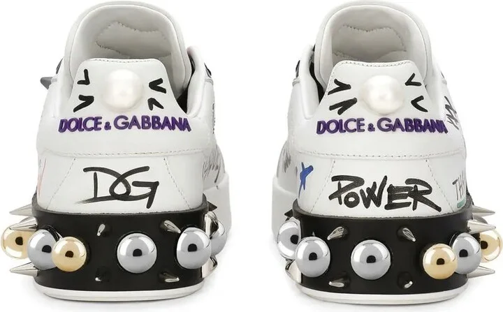 Portofino patch-detail leather sneakers - Image 3