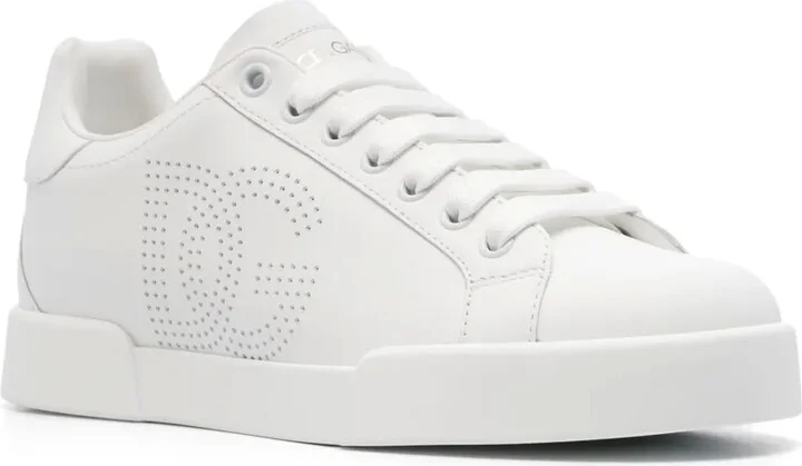 Portofino perforated-logo leather sneakers - Image 2