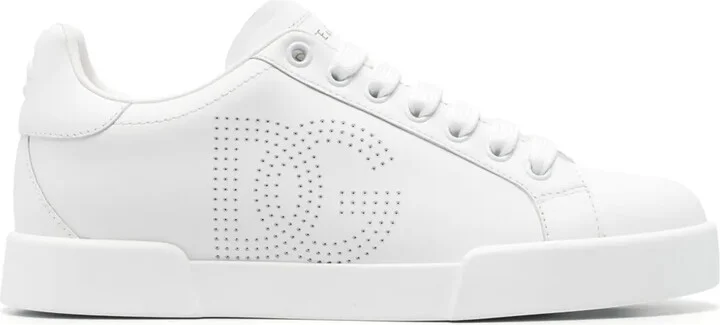 Portofino perforated-logo leather sneakers