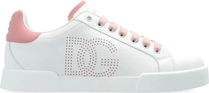 Portofino perforated-logo leather sneakers