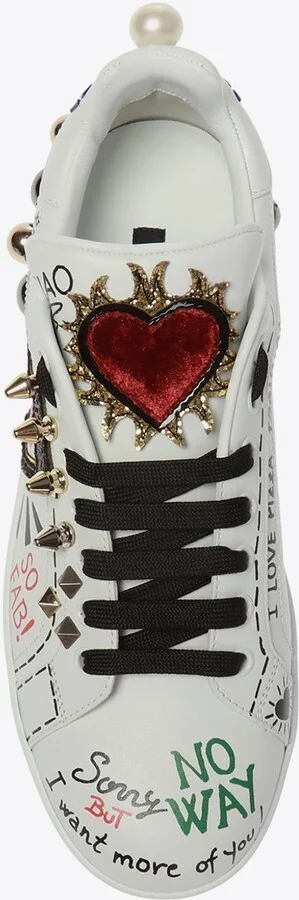 Portofino Printed Leather Sneakers - Image 3