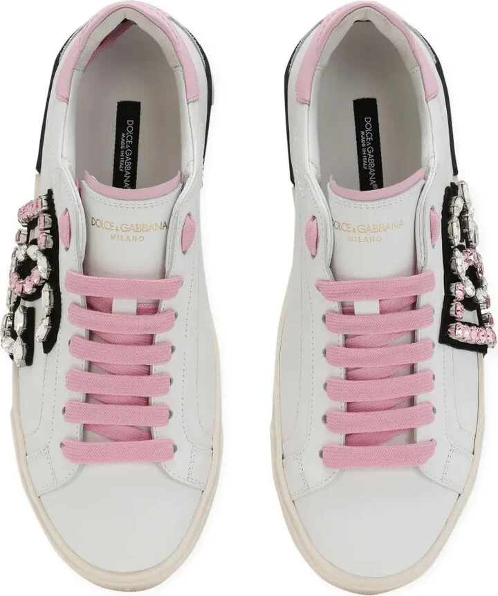 Portofino rhinestone-logo sneakers - Image 4