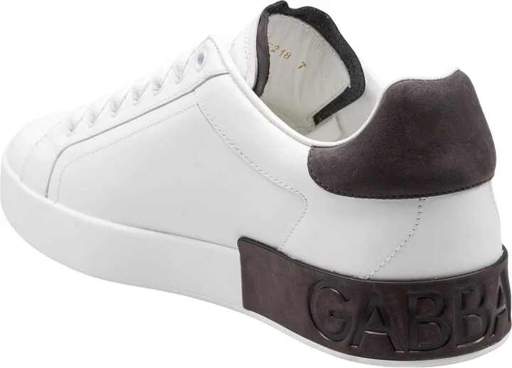 Portofino Sneakers In Black And White Leather - Image 4