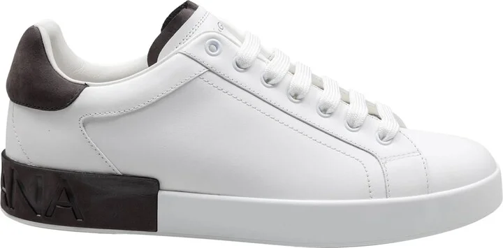 Portofino Sneakers In Black And White Leather