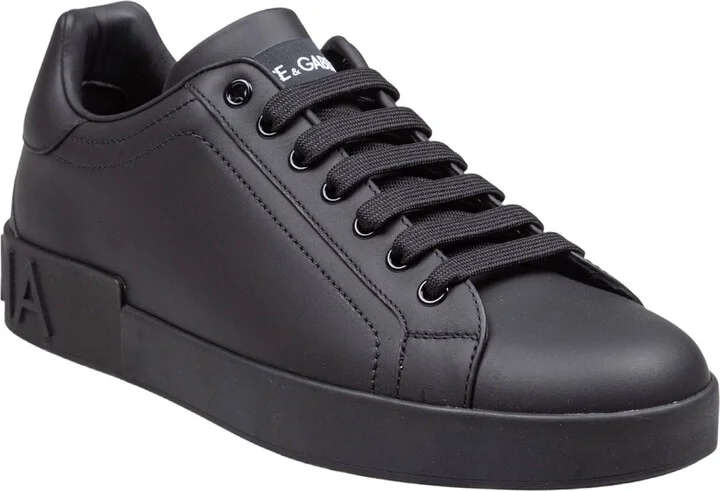 Portofino Sneakers In Black Calfskin - Image 2