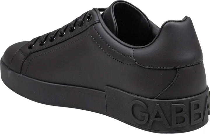 Portofino Sneakers In Black Calfskin - Image 4