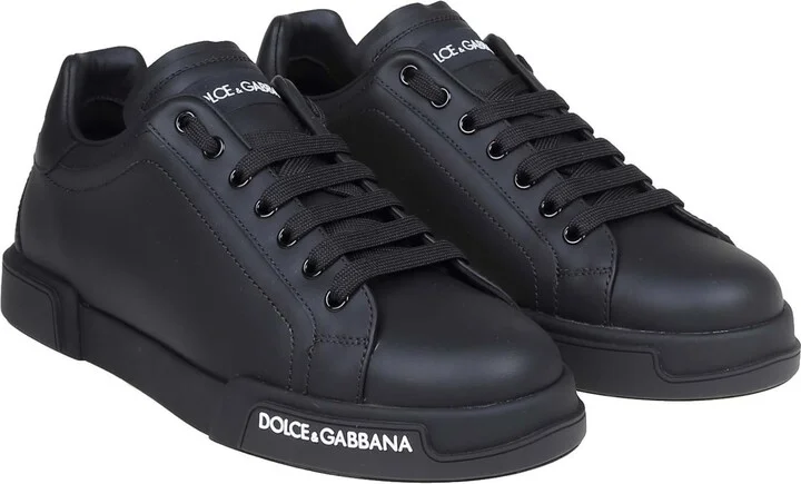 Portofino Sneakers In Black Nappa - Image 2