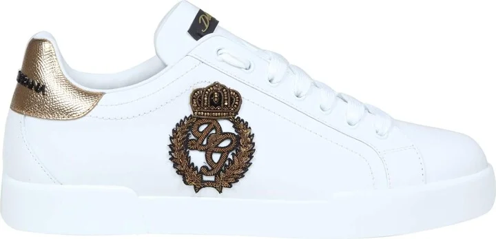 Portofino Sneakers In Leather With Side Crown Logo