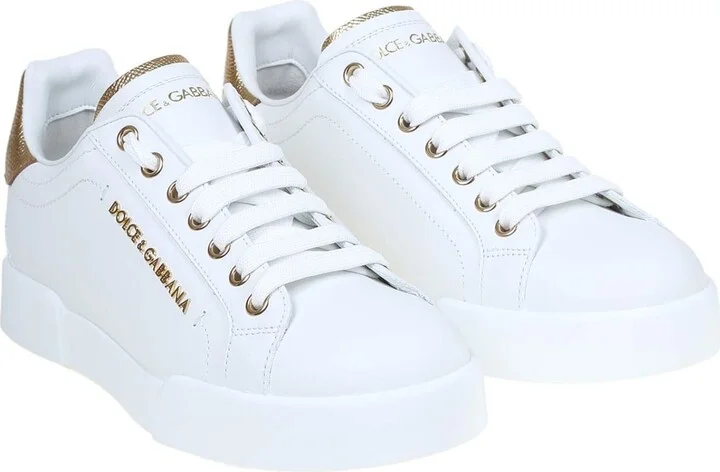 Portofino Sneakers In White Leather With Logo Pearl - Image 2