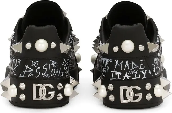 Portofino spike-stud low-top sneakers - Image 3