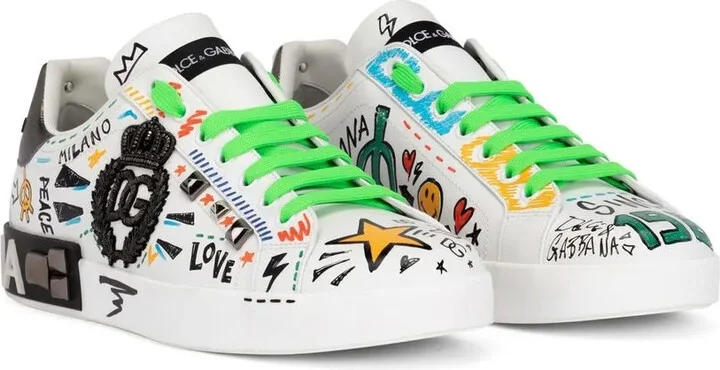 Portofino studded leather sneakers - Image 2