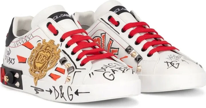 Portofino studded leather sneakers - Image 2