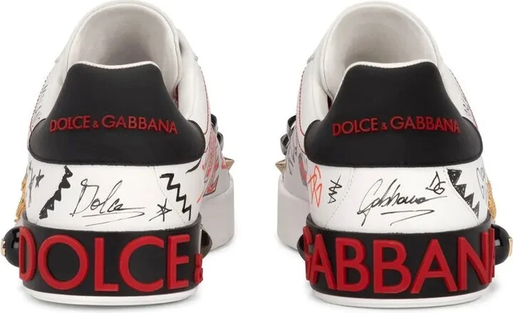 Portofino studded leather sneakers - Image 3