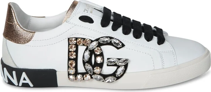 Portofino White And Gold Sneakers