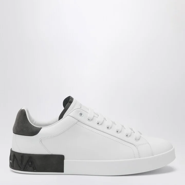 Portofino white/black leather sneaker