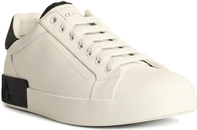 'portofino' White Calf Leather Sneakers - Image 2