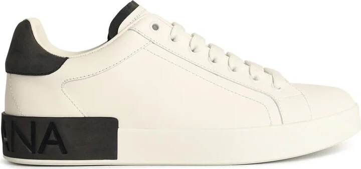 'portofino' White Calf Leather Sneakers