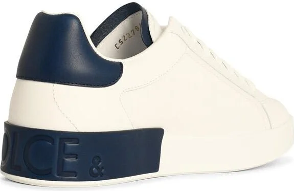 'portofino' White Leather Sneakers - Image 3