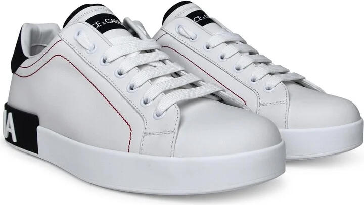 Portofino White Leather Sneakers - Image 2
