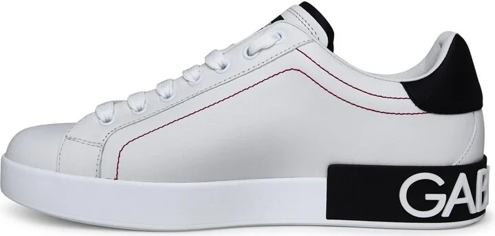 Portofino White Leather Sneakers - Image 3