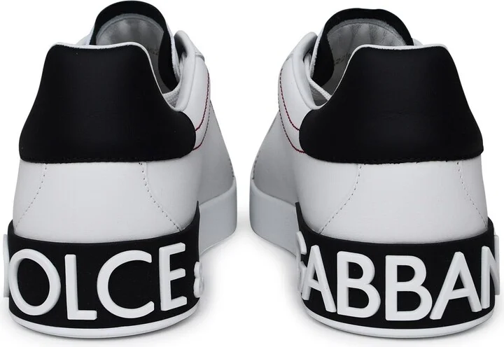 Portofino White Leather Sneakers - Image 4